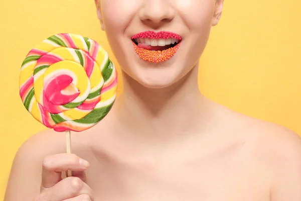 Woman with creative makeup — Stock Photo, Image