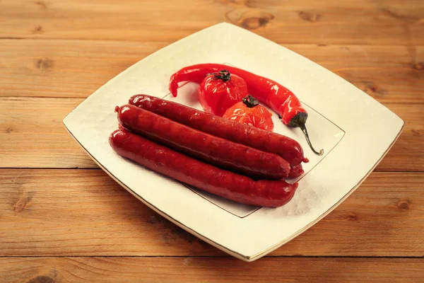 Delicious grilled sausages — Stock Photo, Image