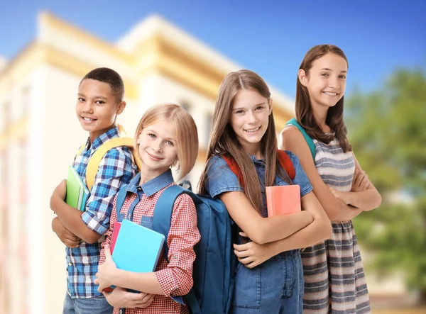 Children and school on background — Stock Photo, Image
