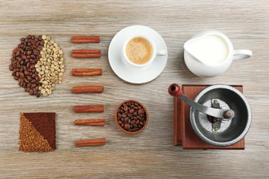 Taze kahve malzemeler ve aksesuarlar