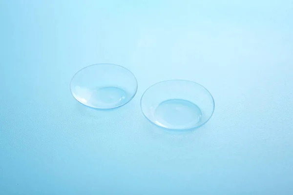 Contact lenses on color — Stock Photo, Image