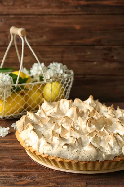 Finom citromos habcsók pite — Stock Fotó