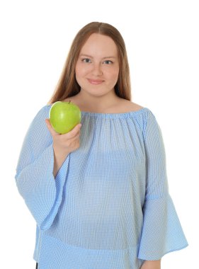 Şişman genç kadın.  