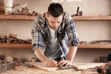 Ahşap tahtası işaretleme marangoz 