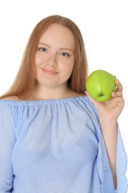 Şişman genç kadın.  