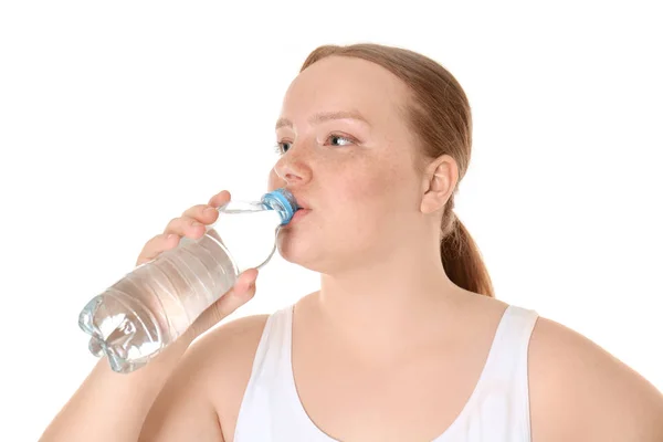 Mujer joven con sobrepeso — Foto de Stock