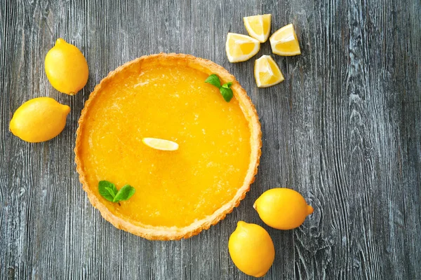 Crostata al limone con menta — Foto Stock