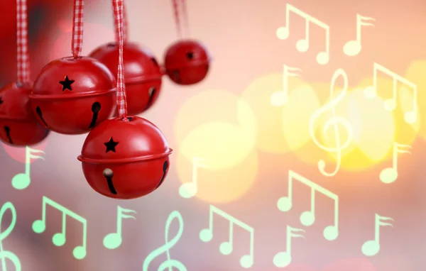 Jingle bells en notities — Stockfoto