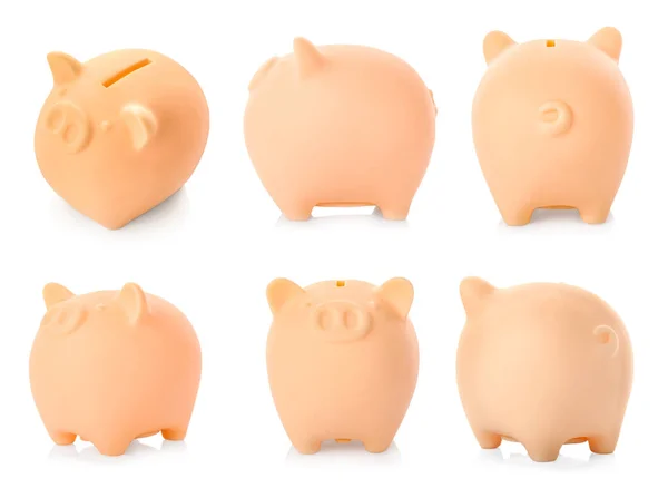 Verschillende weergaven van piggy bank — Stockfoto