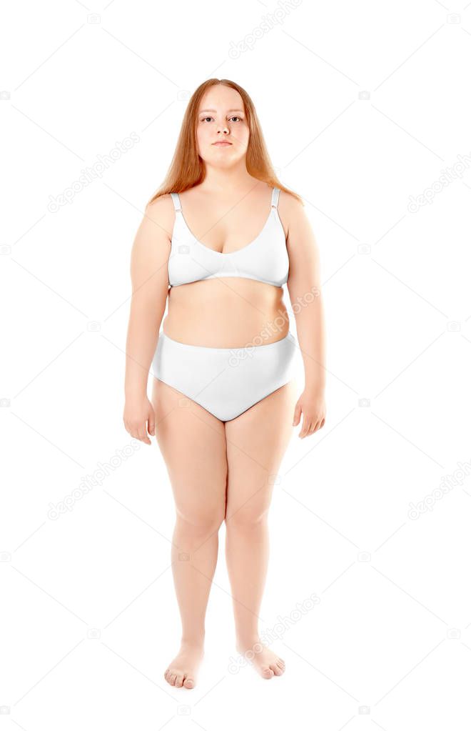 Overweight young woman  