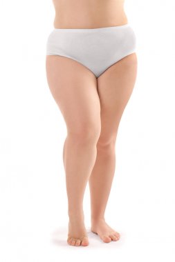 Kilolu genç kadın iç çamaşırı