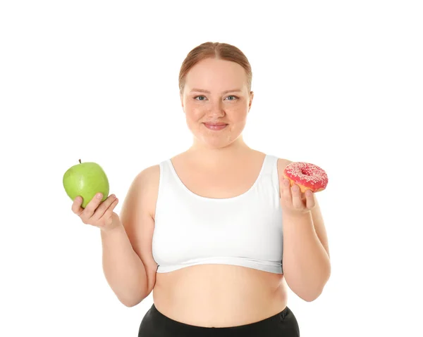 Sovrappeso giovane donna — Foto Stock
