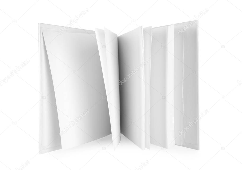 Blank pages of opened book 