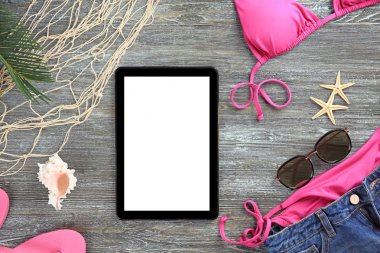 Tablet bilgisayar ile kompozisyon 