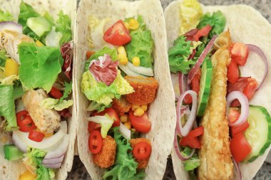 Lezzetli balık tacos