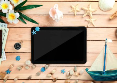 Tablet bilgisayar ile kompozisyon 