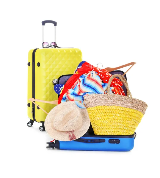 Pile of heavy luggage — Stock Photo, Image