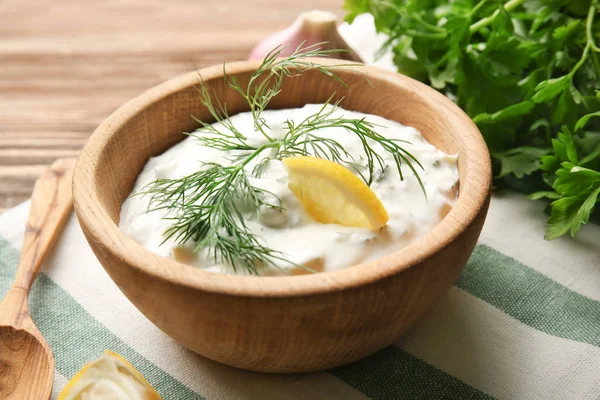 Delicious yogurt sauce — Stock Photo, Image