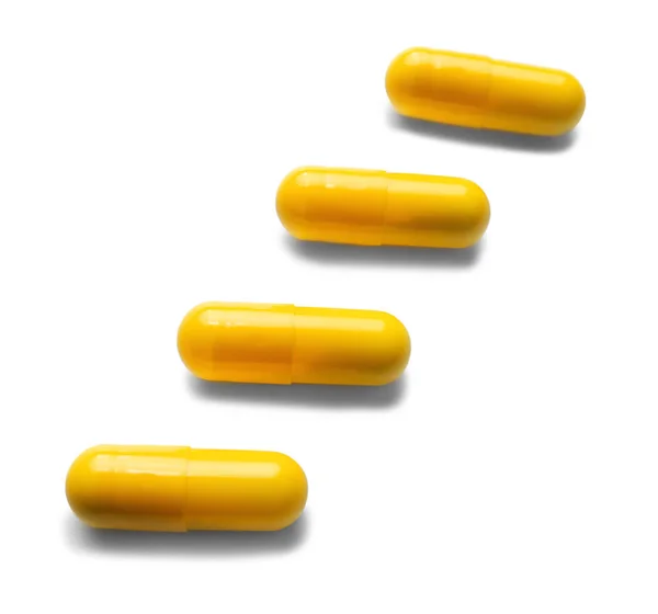Pílulas médicas amarelas — Fotografia de Stock