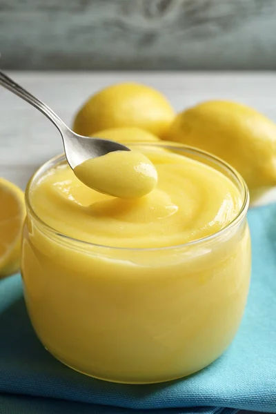 Läckra lemoncurd — Stockfoto