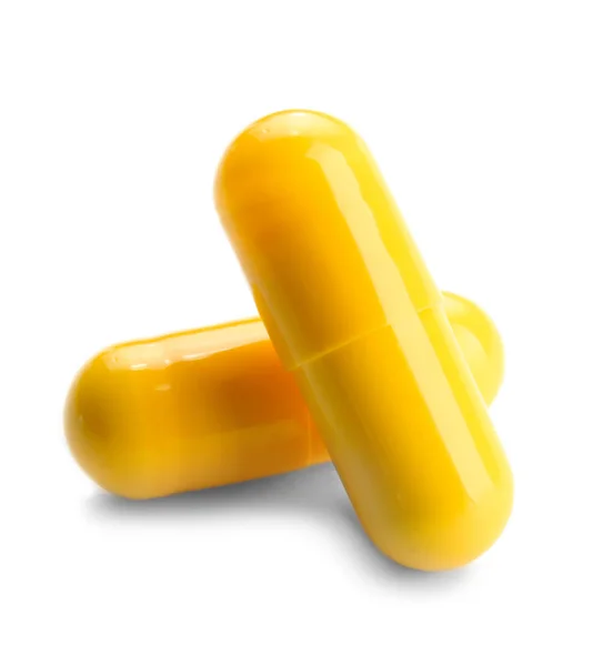 Two yellow pills — Stock Photo, Image