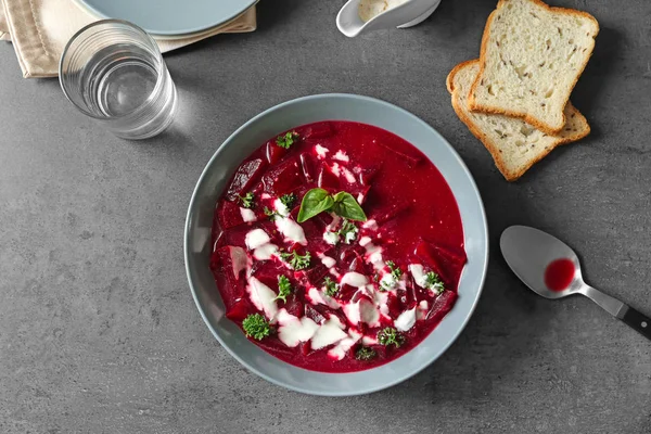 Deliciosa sopa de remolacha — Foto de Stock