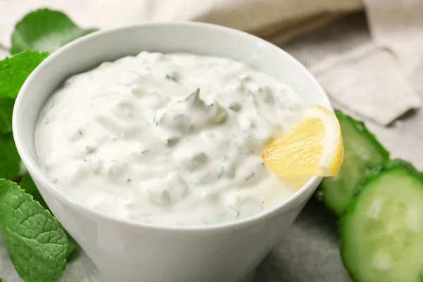 Delicious yogurt sauce — Stock Photo, Image