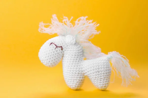 Knitted baby toy — Stock Photo, Image