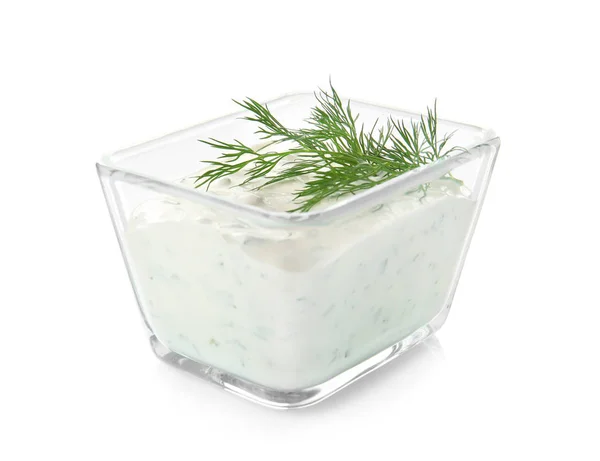 Läckra yoghurt sås — Stockfoto