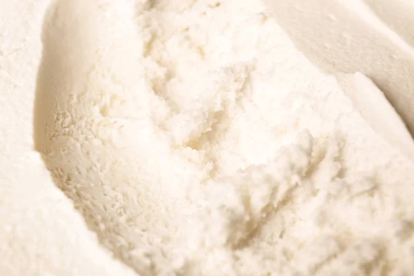 맛 있는 바닐라 아이스크림, 근접 촬영 — 스톡 사진
