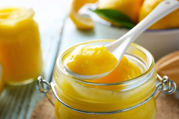 Delicious lemon curd — Stock Photo, Image