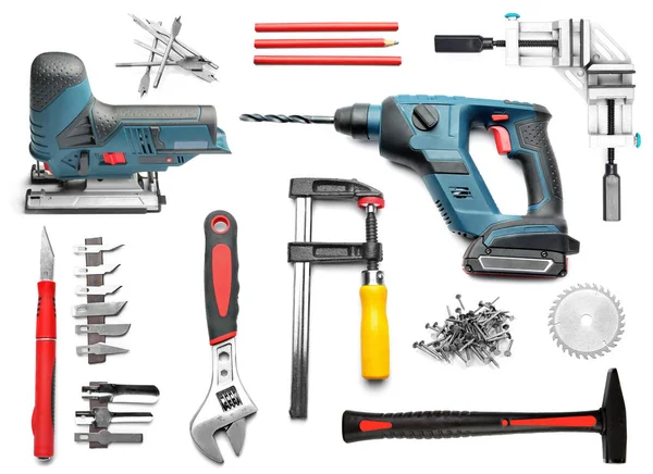 Conjunto de herramientas de carpintero —  Fotos de Stock