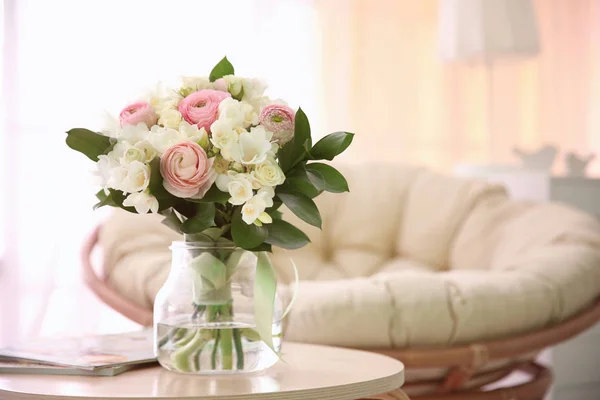 Bouquet with white freesia — Stock Photo, Image