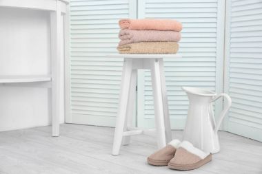 temiz havlu ile kompozisyon