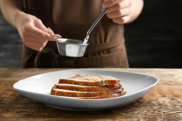 Tasty sliced turkey — Stock Photo, Image