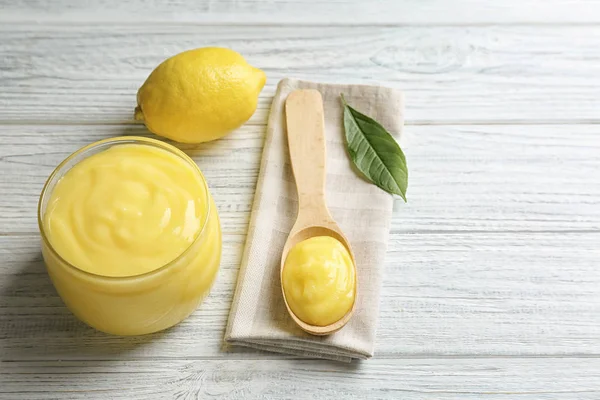 Delicious lemon curd — Stock Photo, Image