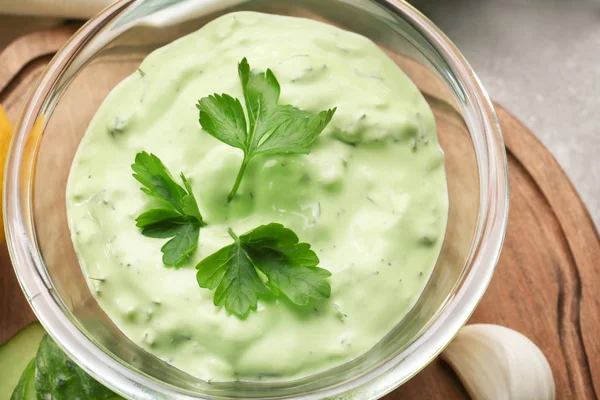 Delicious yogurt sauce — Stock Photo, Image