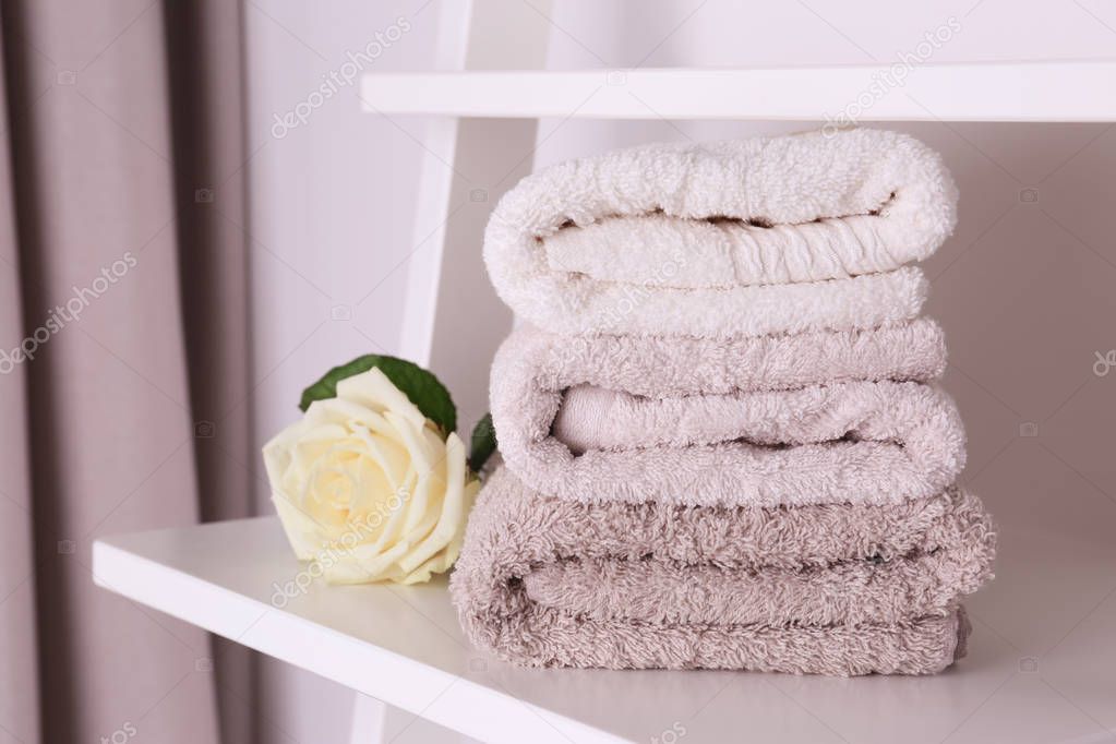 Stack of clean towels 