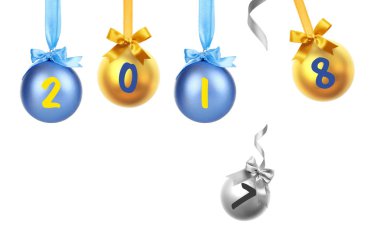 Yeni yıl 2018 2017 değiştirme