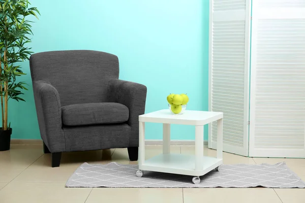 Interieur met mint kleur — Stockfoto