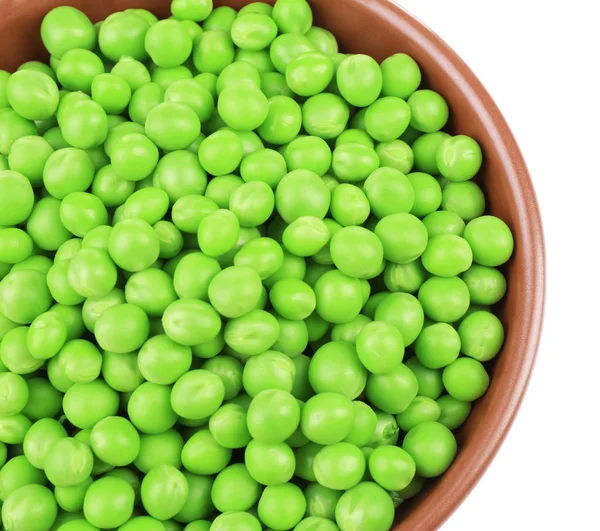 Bowl with fresh green peas — Stock Photo, Image