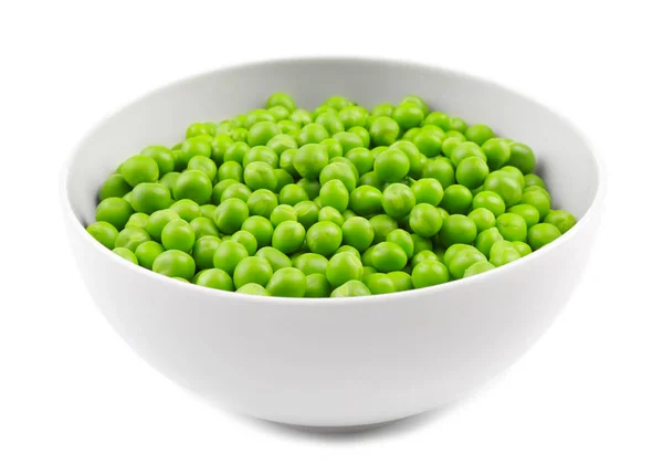 Bowl with fresh green peas — Stock Photo, Image