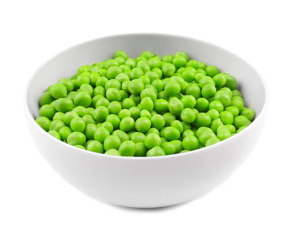 Bowl with fresh green peas — Stock Photo, Image