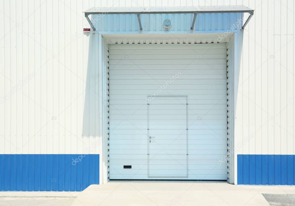 Entrance of factory workshop