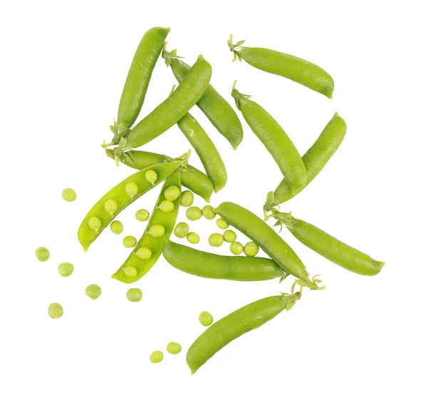 白の新鮮な緑のエンドウ豆 — ストック写真