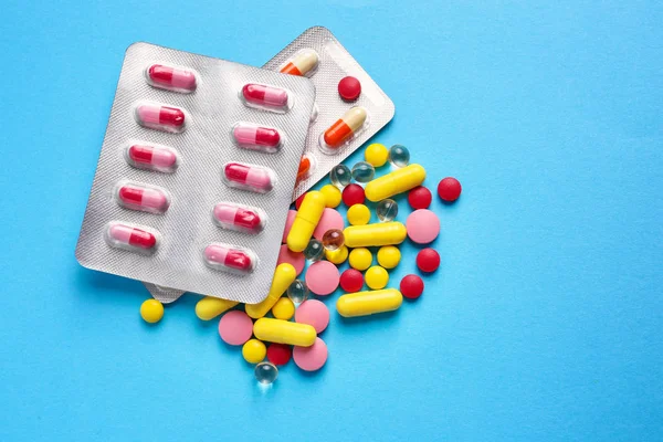 Different pills on  background — Stock Photo, Image