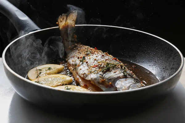 Alabalık balık tava pişirme,  