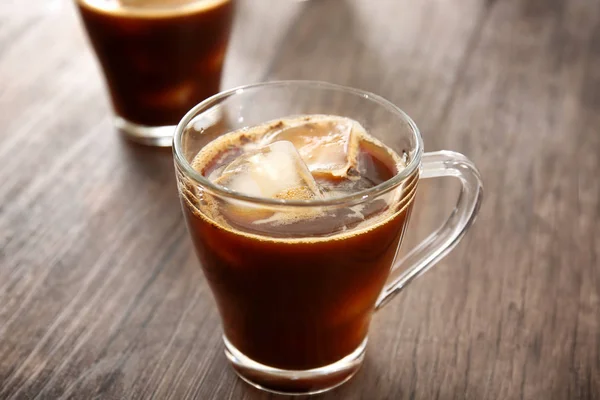 추운 brew 커피 유리 컵 — 스톡 사진