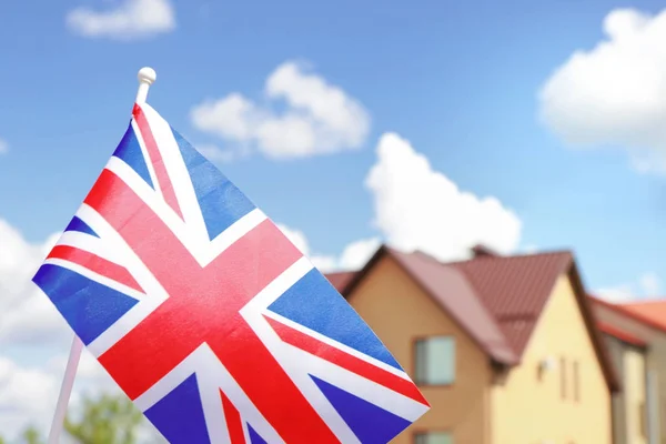 Zwaaiende vlag van het Verenigd Koninkrijk — Stockfoto