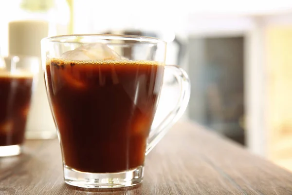 Glas kopp kall brygga kaffe — Stockfoto